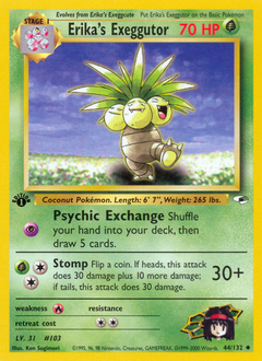 Erika's Exeggutor #044 Gym Heroes 1st Ed (EN)