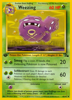 Weezing #045 Fossil 1st Ed (ES)