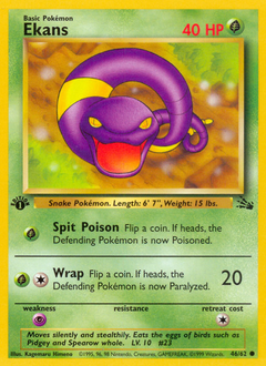Ekans #046 Fossil 1st Ed (ES)