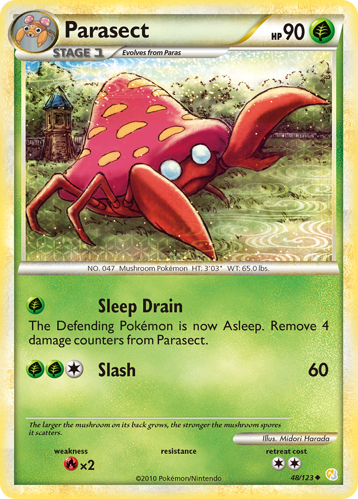 Parasect #048 HeartGold & SoulSilver (EN)