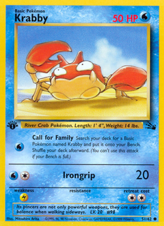 Krabby #051 Fossil 1st Ed (ES)