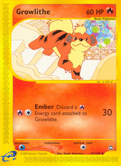 Growlithe #051 Aquapolis (EN)