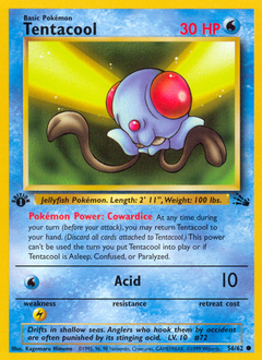 Tentacool #056 Fossil 1st Ed (ES)