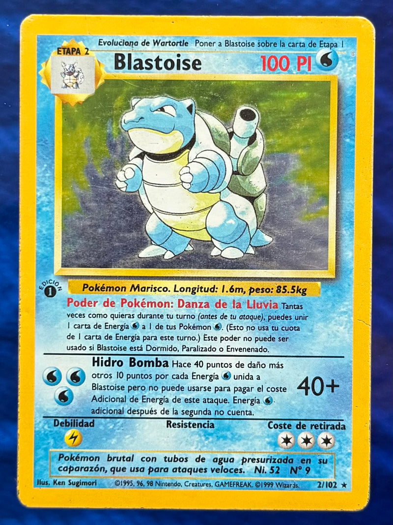 Blastoise #002 Base Set 1st Ed (ES)