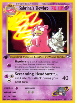 Sabrina's Slowbro #060 Gym Heroes 1st Ed (EN)