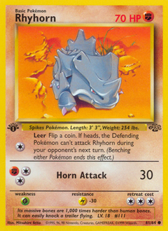 Rhyhorn #061 Jungle 1st Ed (ES)