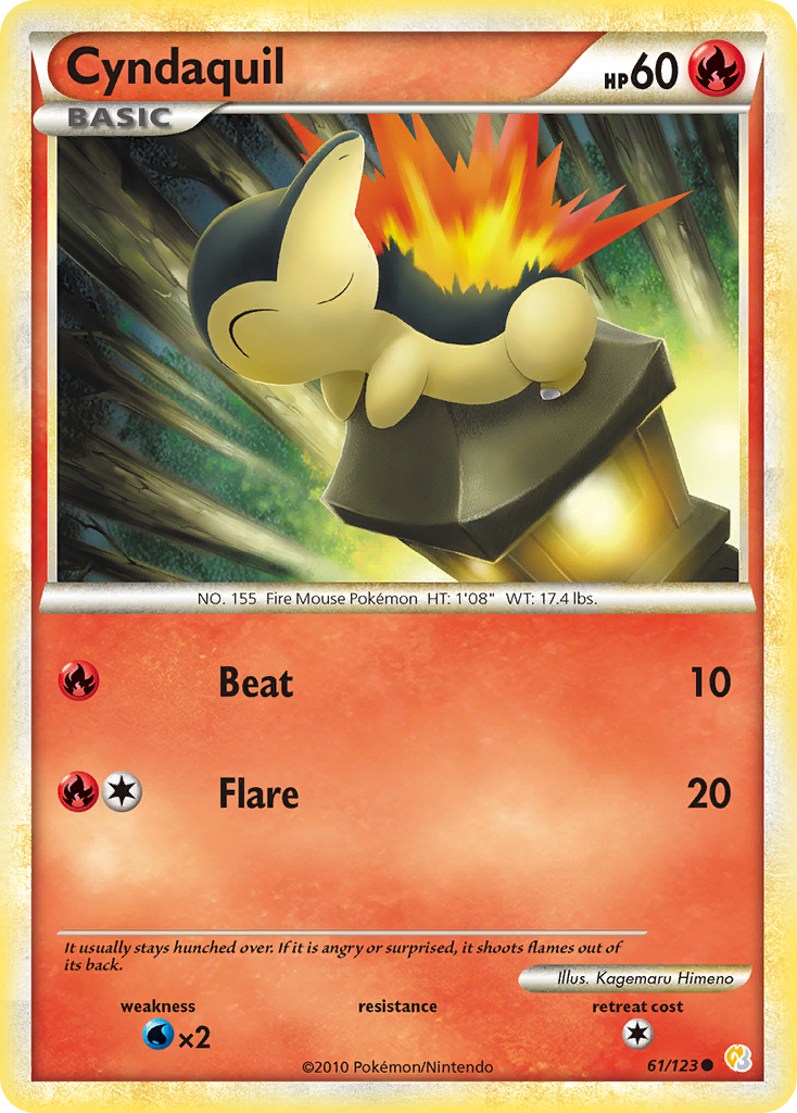 Cyndaquil #061 HeartGold & SoulSilver (EN)