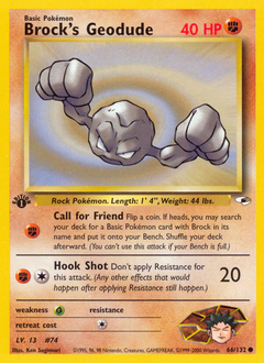Brock's Geodude #066 Gym Heroes 1st Ed (EN)