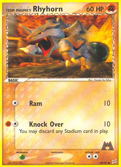 Team Magma's Rhyhorn #068 Team Magma vs Team Aqua (EN)