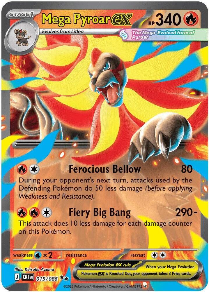 Mega Pyroar ex #015 Chaos Rising (EN)