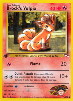 Brock's Vulpix #073 Gym Heroes 1st Ed (EN)