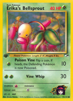 Erika's Bellsprout #075 Gym Heroes 1st Ed (EN)