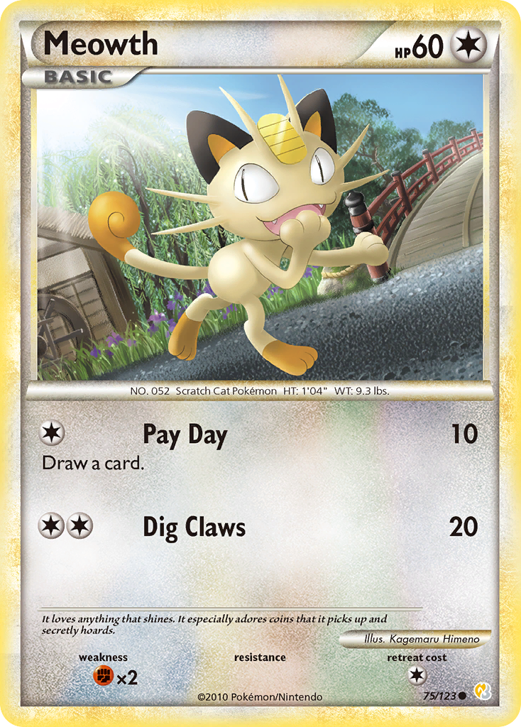 Meowth #075 HeartGold & SoulSilver (EN)