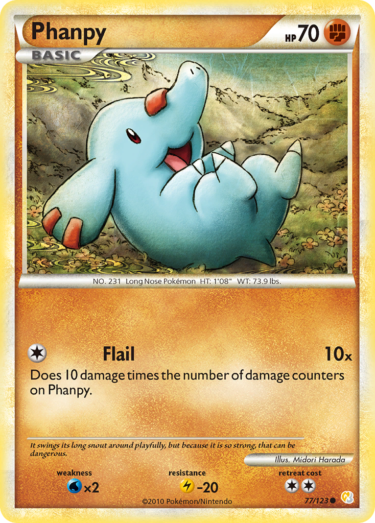 Phanpy #077 HeartGold & SoulSilver (EN)
