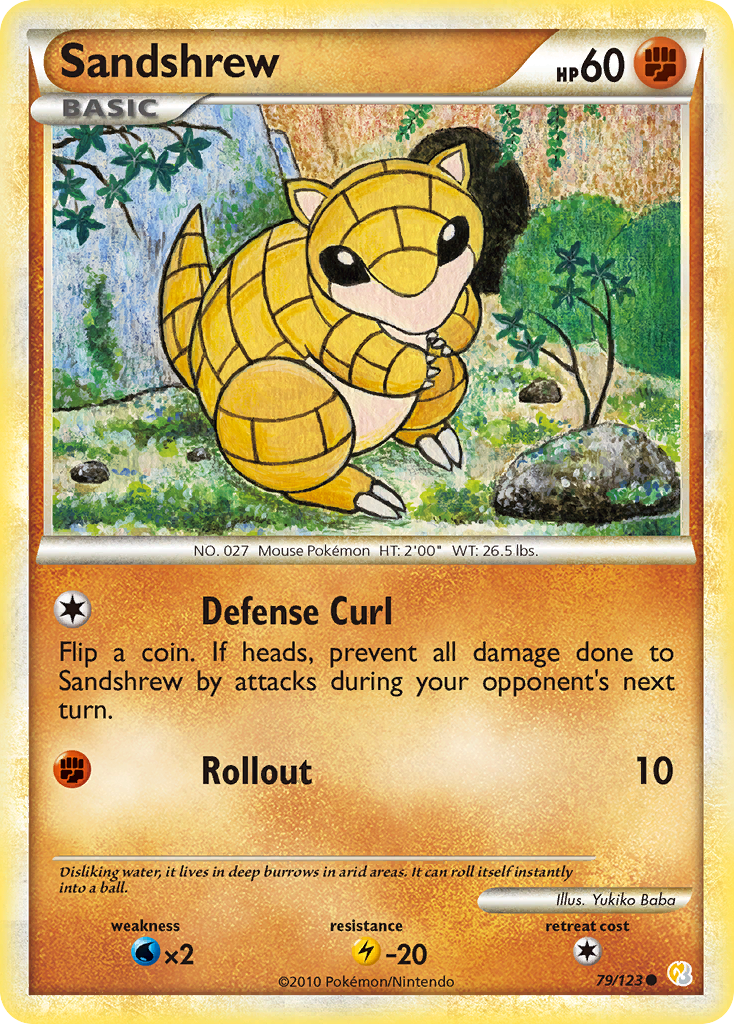 Sandshrew #079 HeartGold & SoulSilver (EN)