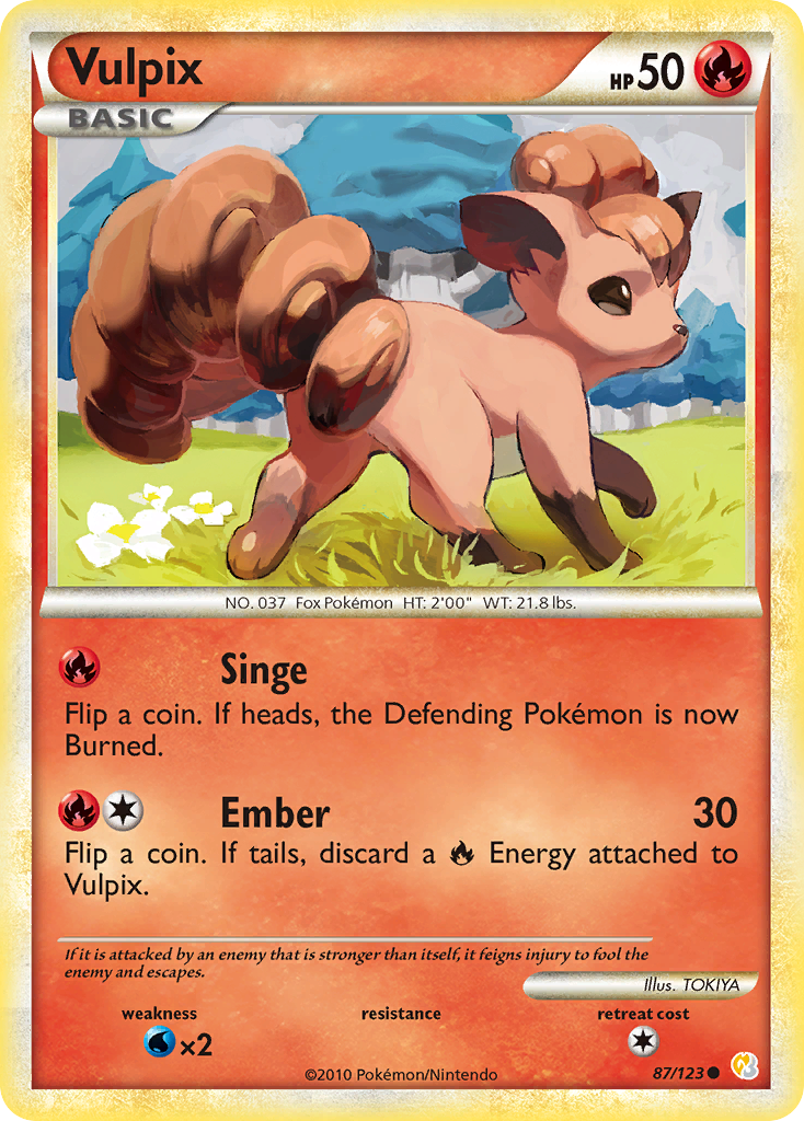 Vulpix #087 HeartGold & SoulSilver (EN)