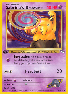 Sabrina's Drowzee #092 Gym Heroes 1st Ed (EN)