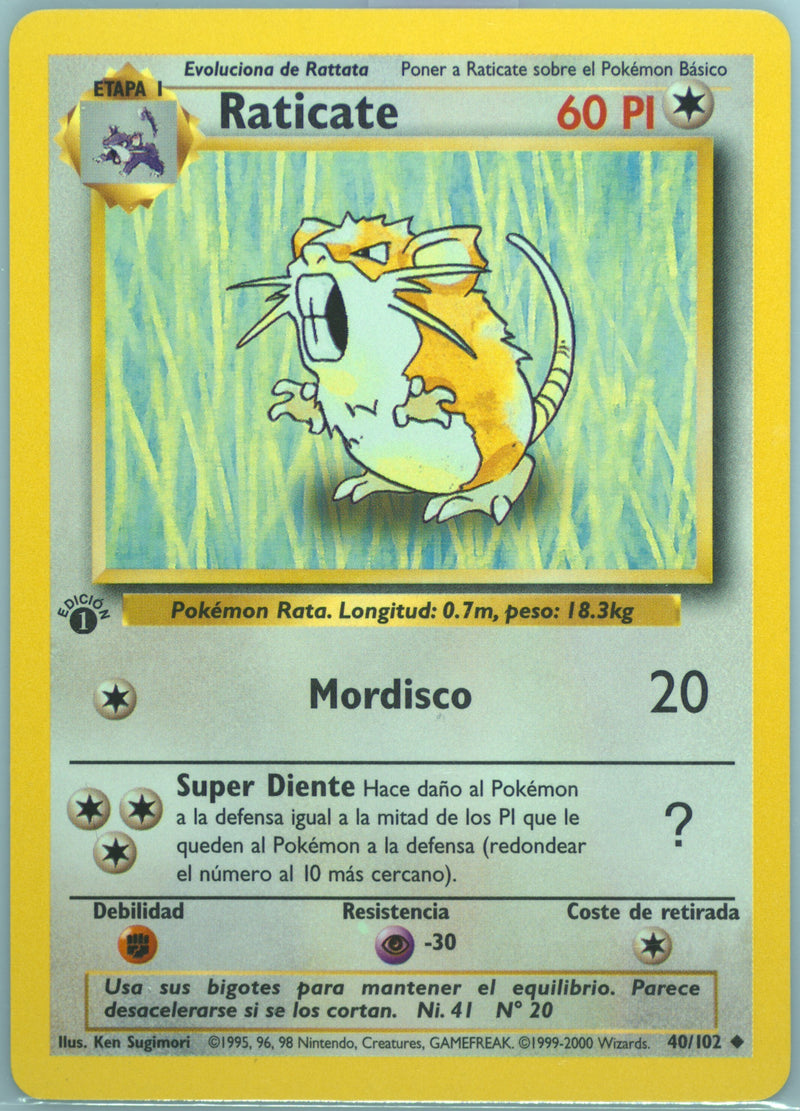 Raticate #040 Base Set 1st Ed (ES)
