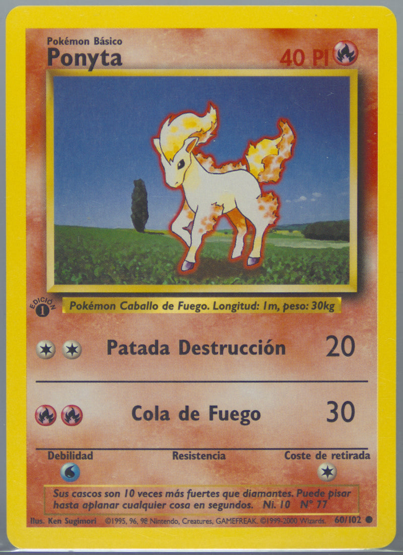Ponyta #060 Base Set 1st Ed (ES)