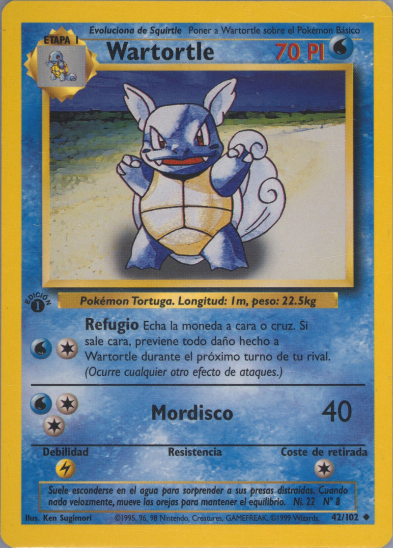 Wartortle #042 Base Set 1st Ed (ES)