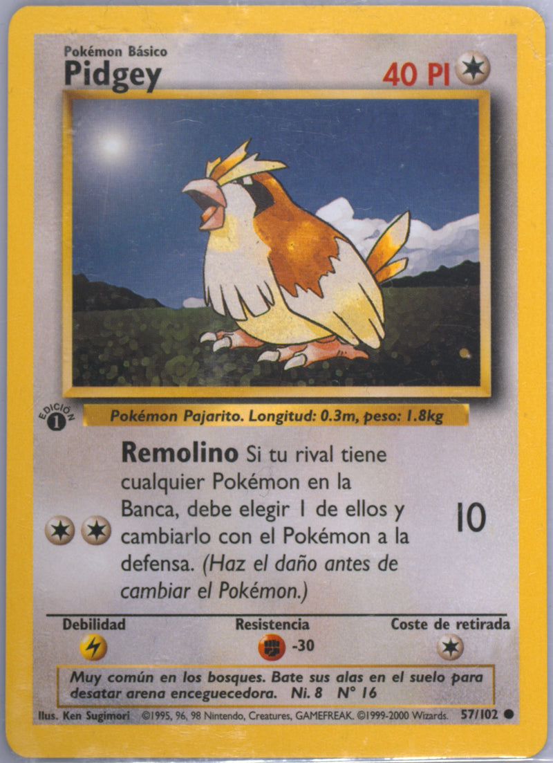 Pidgey #057 Base Set 1st Ed (ES)
