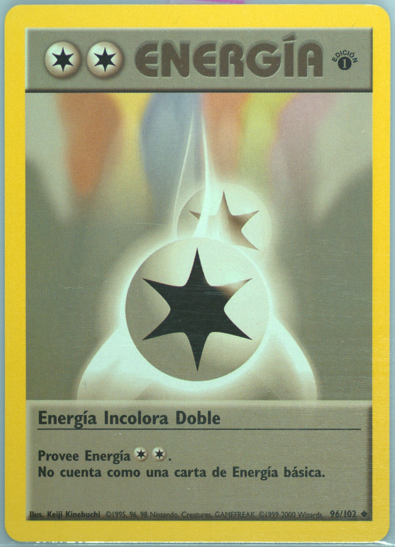 Double Colorless Energy #096 Base Set 1st Ed (ES)