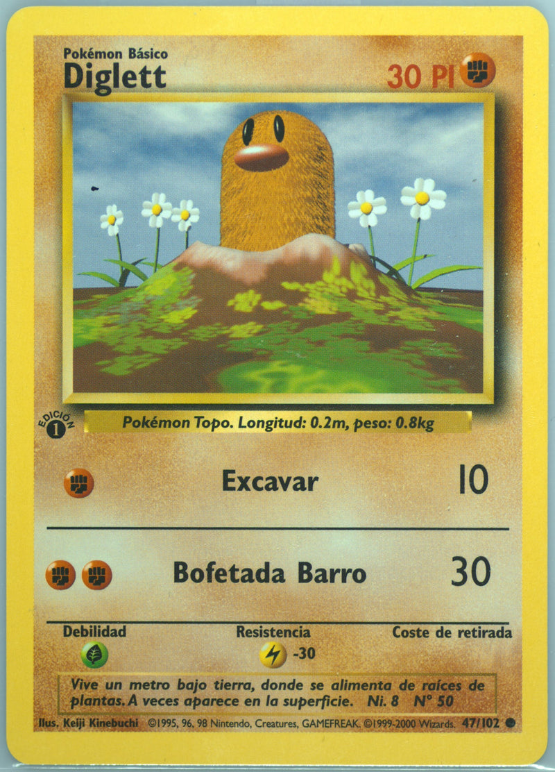 Diglett #047 Base Set 1st Ed (ES)