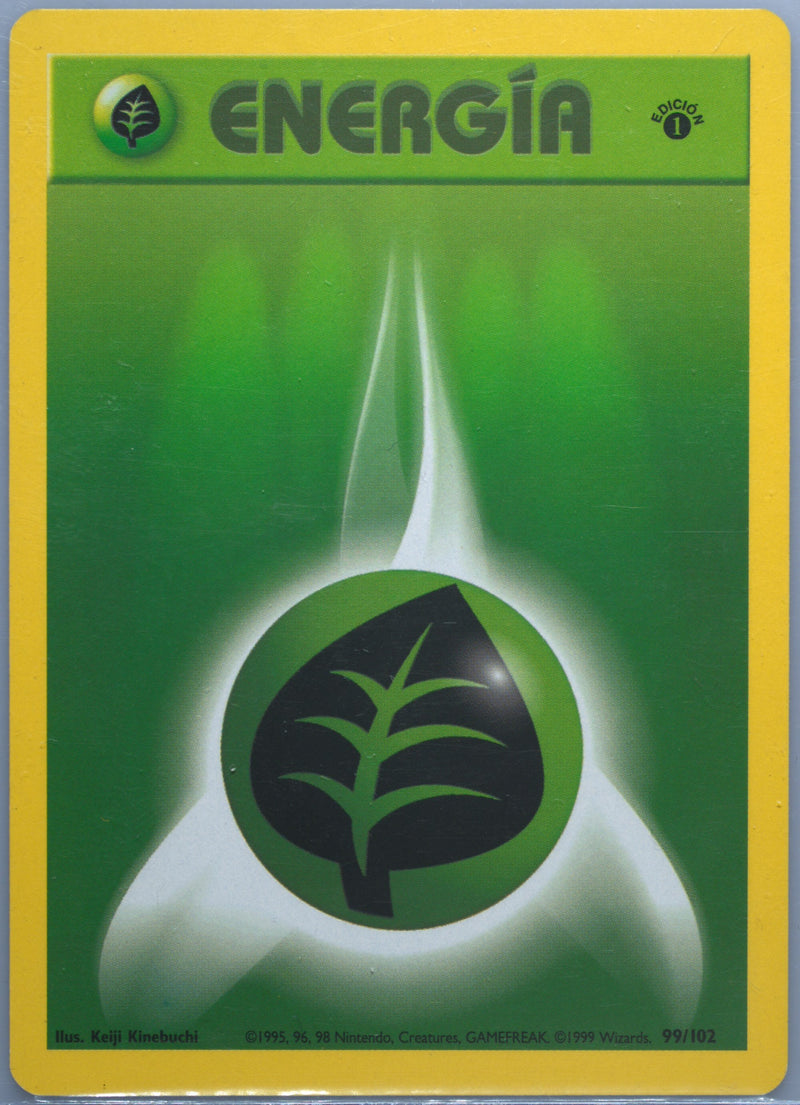 Grass Energy #099 Base Set 1st Ed (ES)