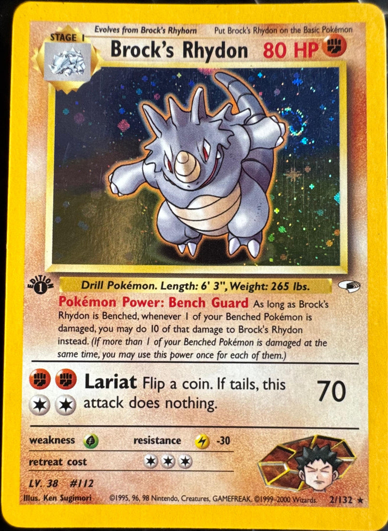 Brock's Rhydon #002 Gym Heroes 1st Ed (EN)