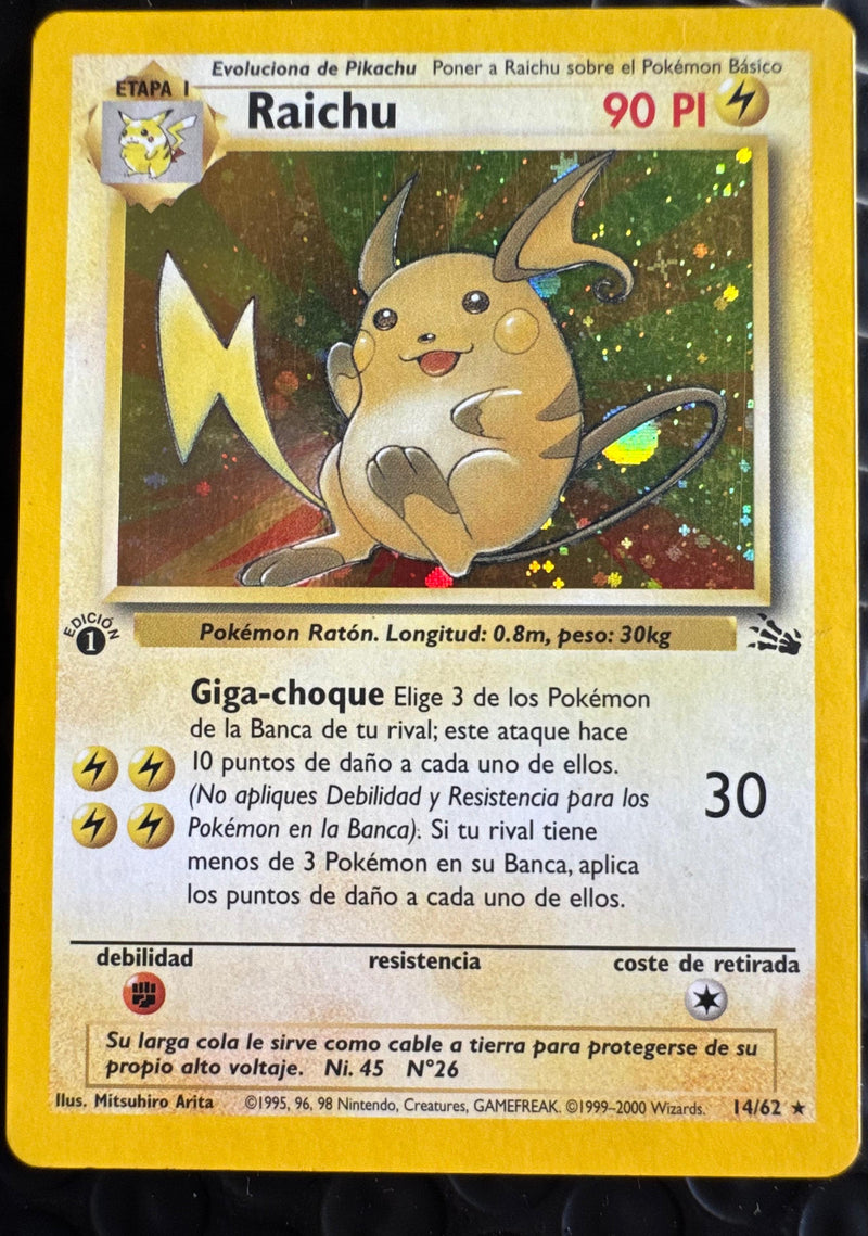 Raichu #014 Fossil 1st Ed (ES)