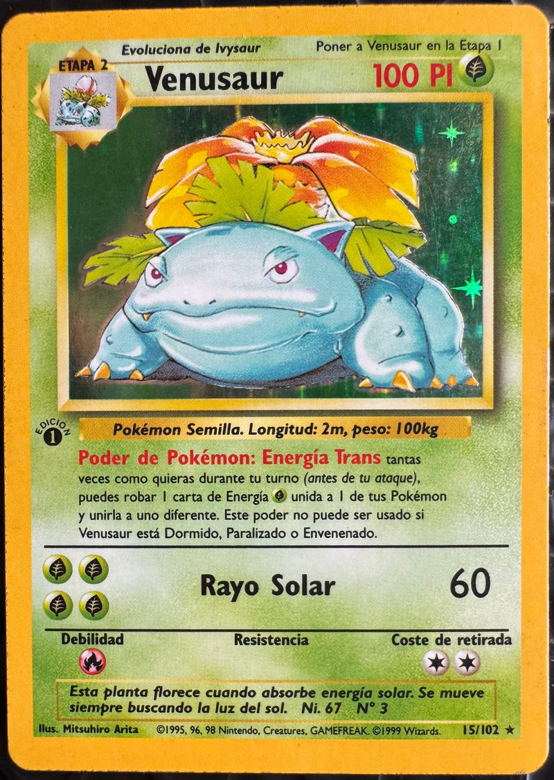 Venusaur #015 Base Set 1st Ed (ES)