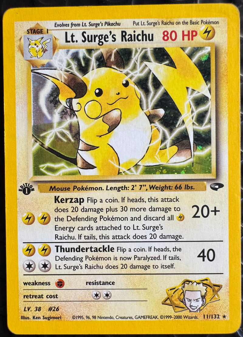 Lt. Surge's Raichu #011 Gym Challenge 1st Ed (EN)