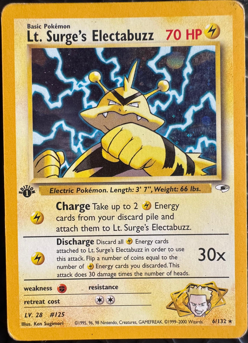 Lt. Surge's Electabuzz #006 Gym Heroes 1st Ed (EN)