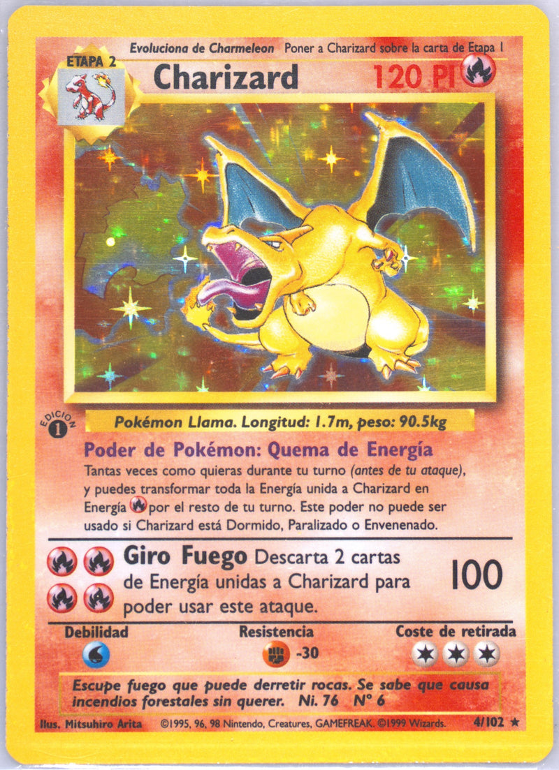 Charizard #004 Base Set 1st Ed (ES)
