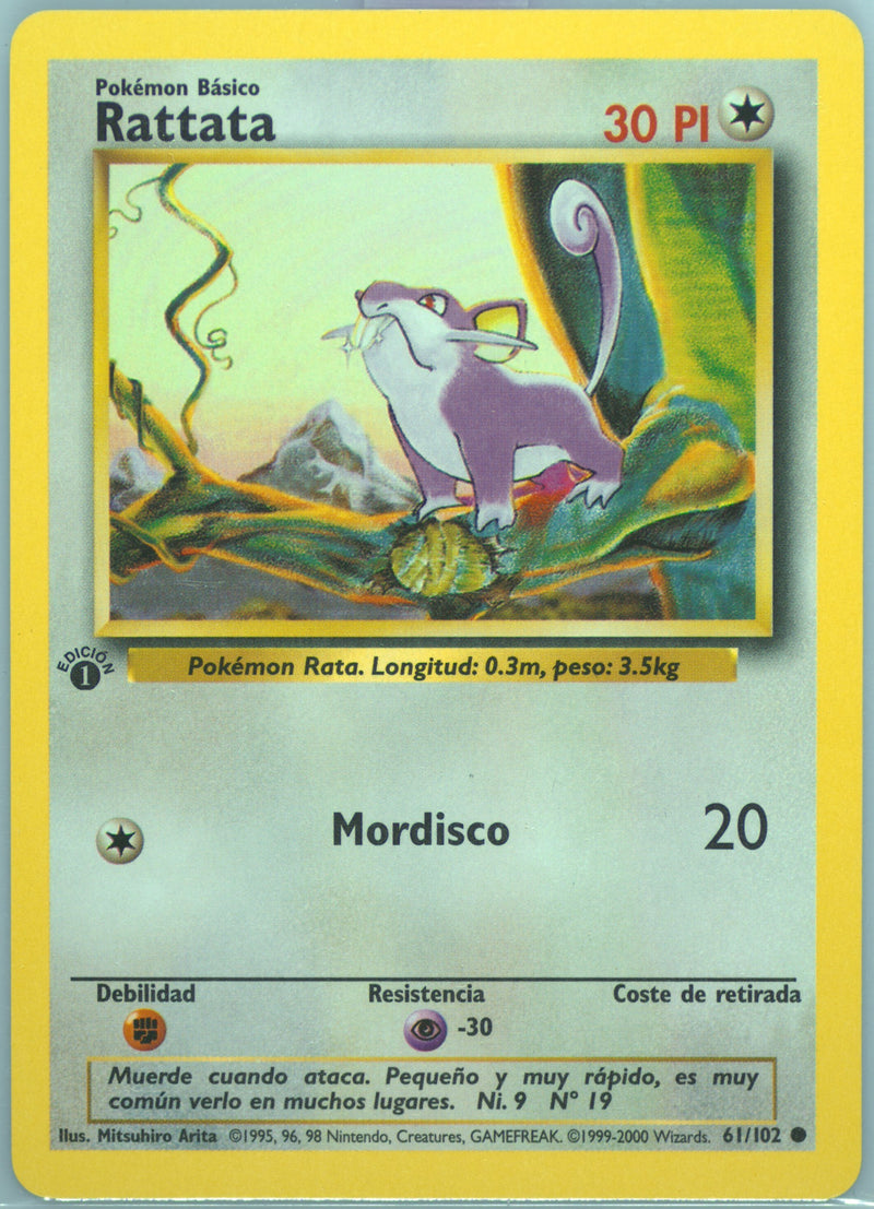 Rattata #061 Base Set 1st Ed (ES)