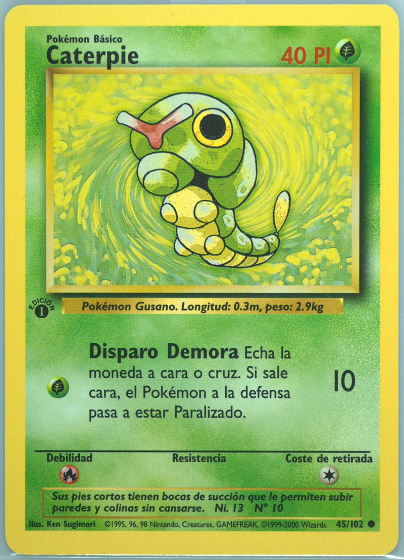 Caterpie #045 Base Set 1st Ed (ES)