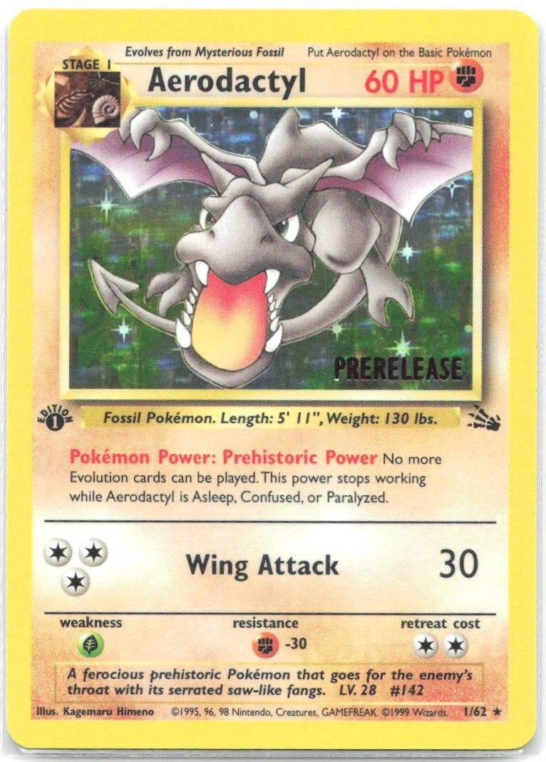 Aerodactyl #001 [Pre Release] Fossil 1st Ed (EN)