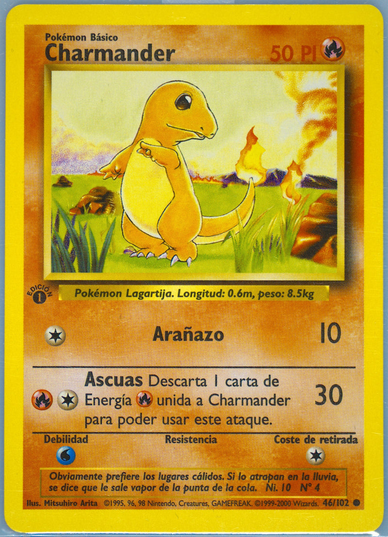 Charmander #046 Base Set 1st Ed (ES)