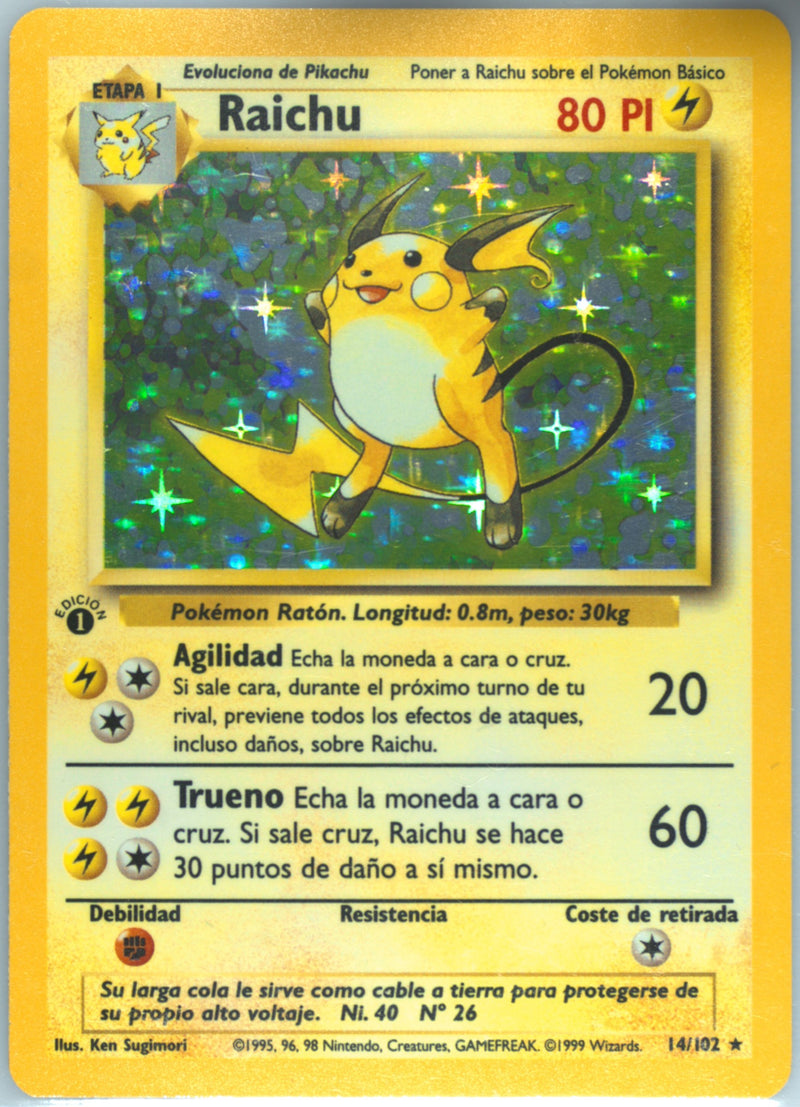 Raichu #014 Base Set 1st Ed (ES)